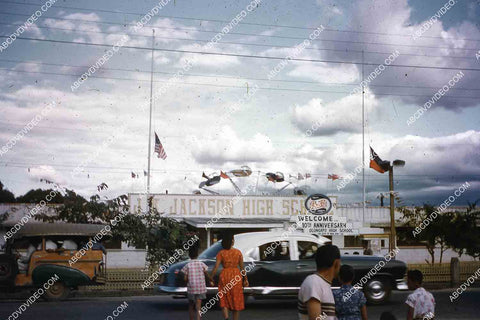 circa 1956 U.S. sailor tours historic Philippines Olongapo City J K Jackson High School 35m-16336