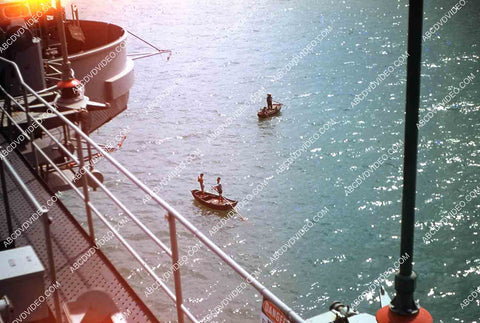 circa 1956 view of Subic Bay Philippines from deck aircraft carrier USS Shangri-La 35m-16381