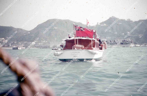 circa 1956 historic Hong Kong bay w boats sailing across 35m-16385