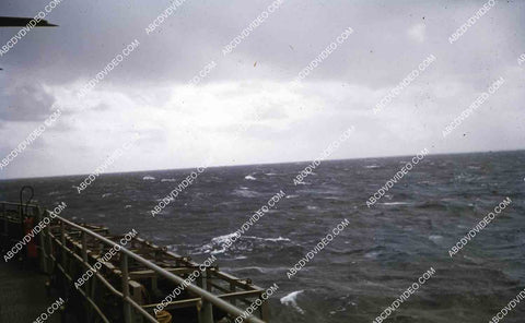 circa 1956 U.S. Naval support vessels viewed from deck aircraft carrier USS Shangri-La 35m-16447