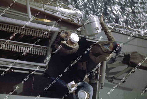circa 1956 U.S. Naval flight deck operations aircraft carrier USS Shangri-La jets & equipment 35m-16469