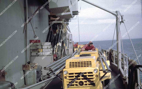 circa 1956 U.S. Naval flight deck operations aircraft carrier USS Shangri-La jets & equipment 35m-16470