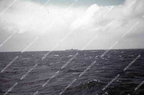 circa 1956 U.S. Naval support vessels viewed from deck aircraft carrier USS Shangri-La 35m-16479