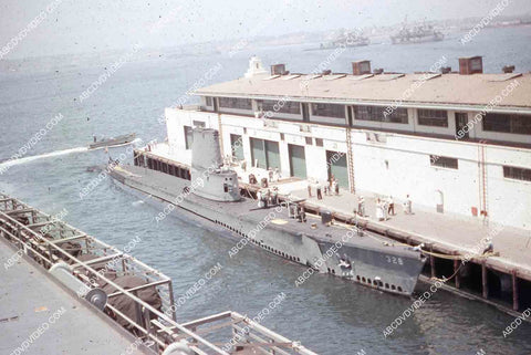 circa historic San Diego submarine docked at San Diego Naval Base 35m-16549