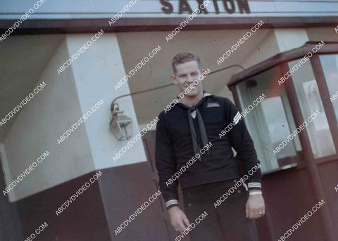 circa 1956 U.S. sailor at San Diego Naval Base movie thaetre 35m-16579