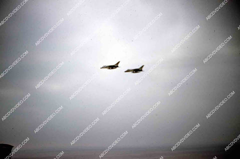 circa 1956 U.S. Naval flight deck operations aircraft carrier USS Shangri-La jets & equipment 35m-16592