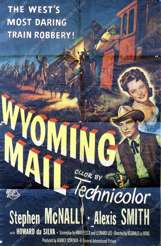 Stephen McNally Alexis Smith film Wyoming Mail 35m-1682