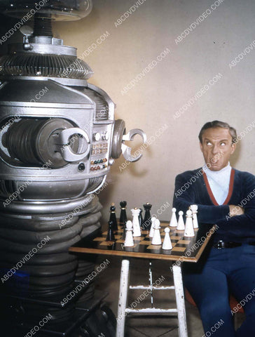 robot B-9 and Jonathan Harris play game of chess TV Lost in Space 35m-16927