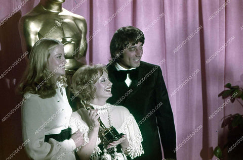 Cybill Shepherd Yvonne Blake Joe Namath on stage at Academy Awards 35m-17343