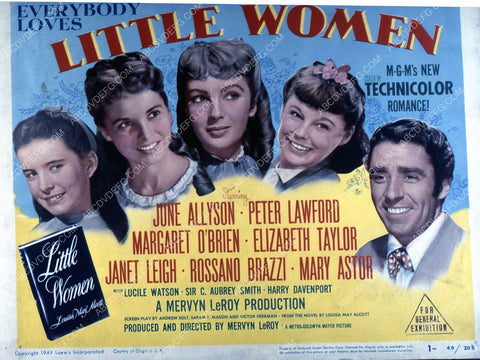 June Allyson Margaret O'Brien Elizabeth Taylor film Little Women 35m-1809
