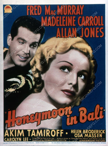 Fred MacMurray Madeleine Carroll film Honeymoon in Bali 35m-1981