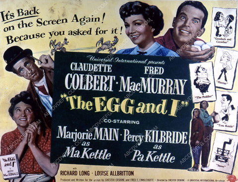 Claudette Colbert Fred MacMurray film The Egg and I 35m-2187