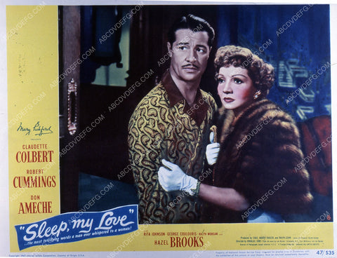 Claudette Colbert Don Ameche film Sleep My Love 35m-2225