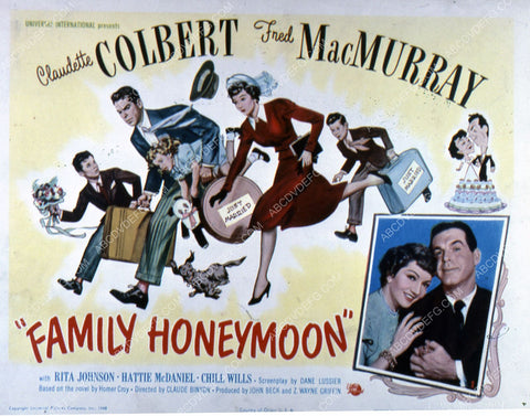 Claudette Colbert Fred MacMurray film Family Honeymoon 35m-2227