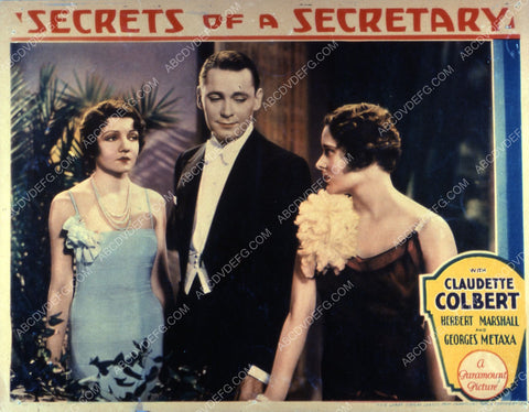 Claudette Colbert Herbert Marshall film Secrets of a Secretary 35m-2229