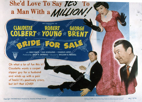 Claudette Colbert Robert Young film Bride for Sale 35m-2246