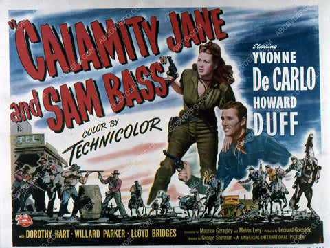 Yvonne De Carlo Howard Duff film Calamity Jane and Sam Bass 35m-2643