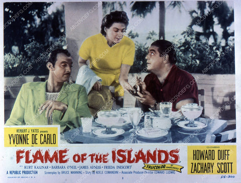 Yvonne De Carlo Zachary Scott film Flame of the Islands 35m-2650