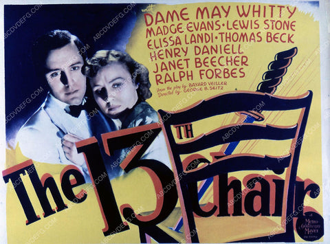 Dame May Whitty mystery film The 13th Chair 35m-3892