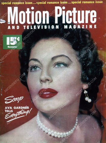 Ava Gardner Motion Picture magazine cover 35m-4320