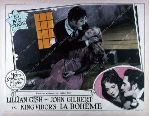 Lillian Gish John Gilbert silent film La Boheme 35m-4525