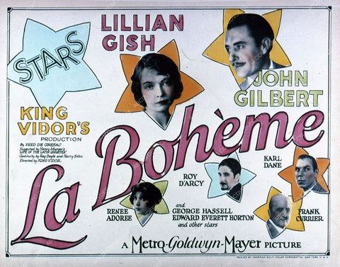 Lillian Gish John Gilbert silent film La Boheme 35m-4526