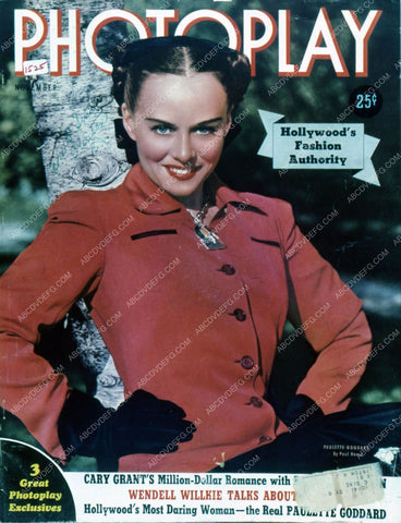 Paulette Goddard Photoplay magazine cover 35m-4530