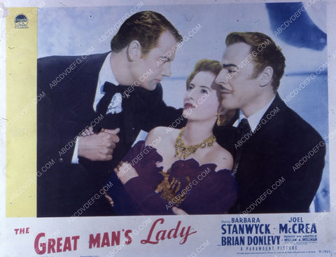Joel McCrea Barbara Stanwyck Brian Donlevy film Great Man's Lady 35m-4757