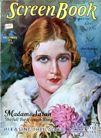 Ann Harding Screen Book magazine cover 35m-4883