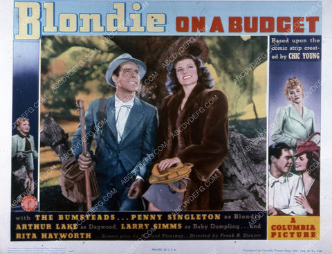 Arthur Lake Rita Hayworth film Blondie on a Budget 35m-5104