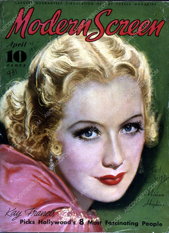 Miriam Hopkins Modern Screen magazine cover 35m-5203