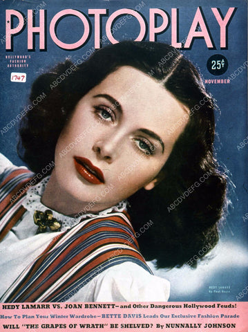 Hedy Lamarr Photoplay magazine cover 35m-5734