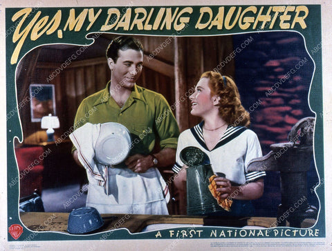 Priscilla Lane Jeffrey Lynn film Yes My Darling Daughter 35m-5773