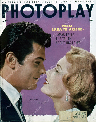 Janet Leigh Tony Curtis Photoplay magazine cover 35m-5902