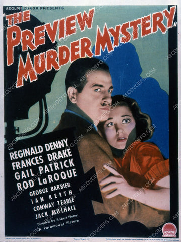 Reginald Denny Frances drake film The Preview Murder Mystery 35m-6160