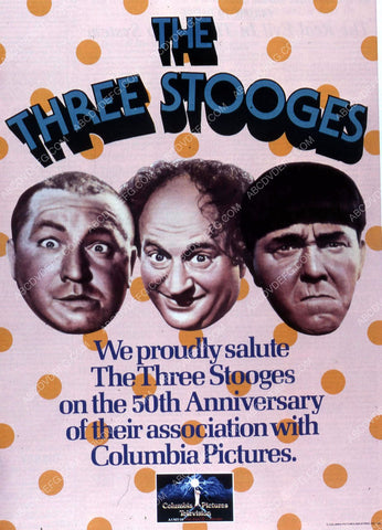 3 Stooges Moe Larry Curly 50th anniversary 35m-8416
