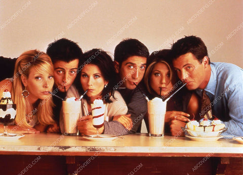 Courteney Cox Jennifer Aniston Lisa Kudrow Matt LeBlanc & cast TV Friends 35m-8543