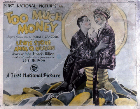Lewis Stone Anna Q Nilsson silent film Too Much Money 35m-8669