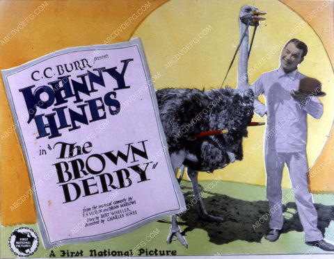 Johnny Hines and an ostrich silent film The Brown Derby 35m-8697