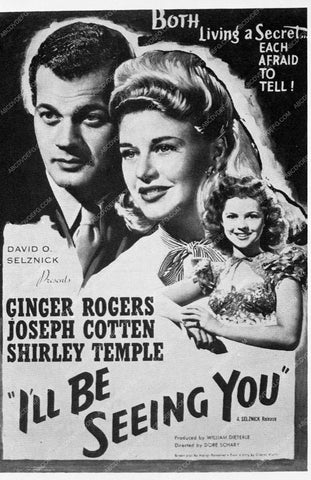 ad slick Ginger Rogers I'll Be Seeing You 3701-08