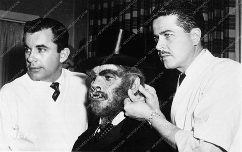 Boris Karloff makeup artist Bud Westmore Jack Kevan behind scenes 3726-25