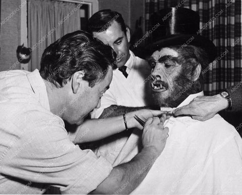 Boris Karloff makeup artist Bud Westmore Jack Kevan behind scenes 3726-27