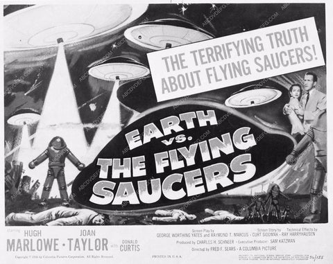 ad slick fantasy film Earth vs. The Flying Saucers 3727-27