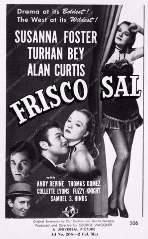 Susanna Foster Turhan Bey film Frisco Sal 3761-22