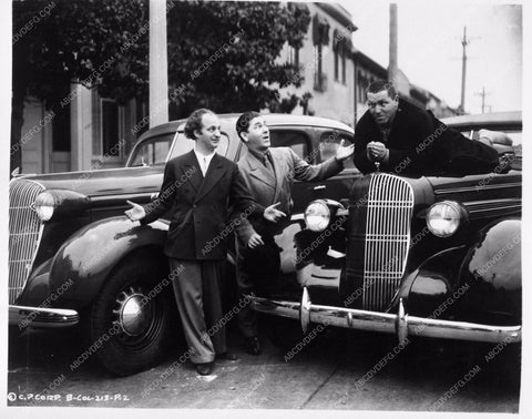 Three Stooges Moe Larry Curly and new automobiles 3774-34