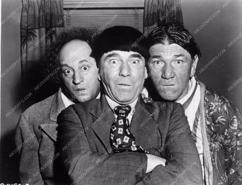 Three Stooges Moe Larry Shemp comedy short Scrambled Brains 3873-24