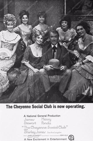 ad slick Jimmy Stewart Shirley Jones the Cheyenne Social Club 4001-02