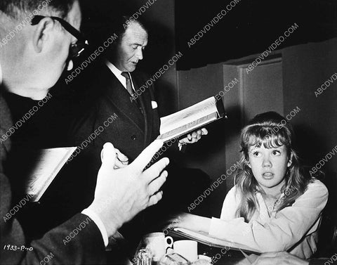 John Mills Hayley Mills go over the script on set film The Chalk Garden 4005-34