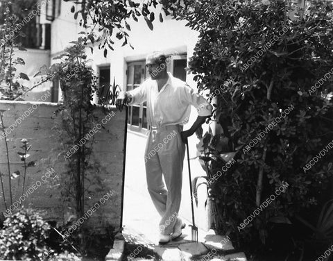 candid Boris Karloff at his house in Toluca Lake 4145-31