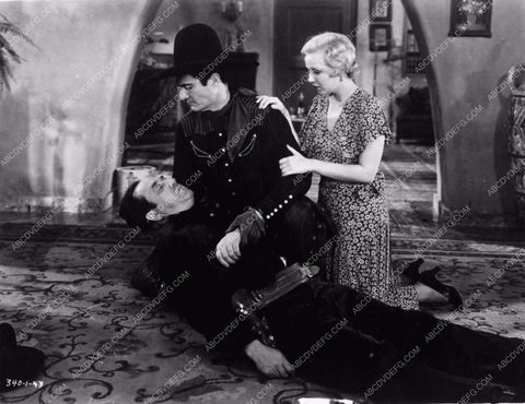 Tom Mix and Claudia Dell in film scene photograph Destry 4297-22